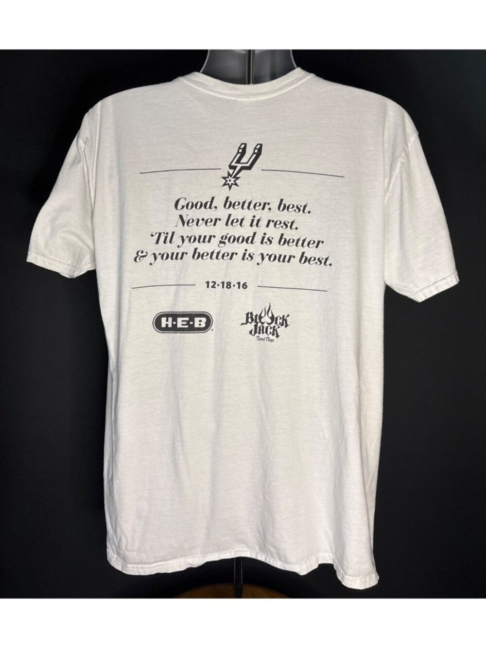 San Antonio Spurs Tim Duncan #21 Legendary Basketball White T-Shirt 2016 Mens XL - Picture 9 of 12